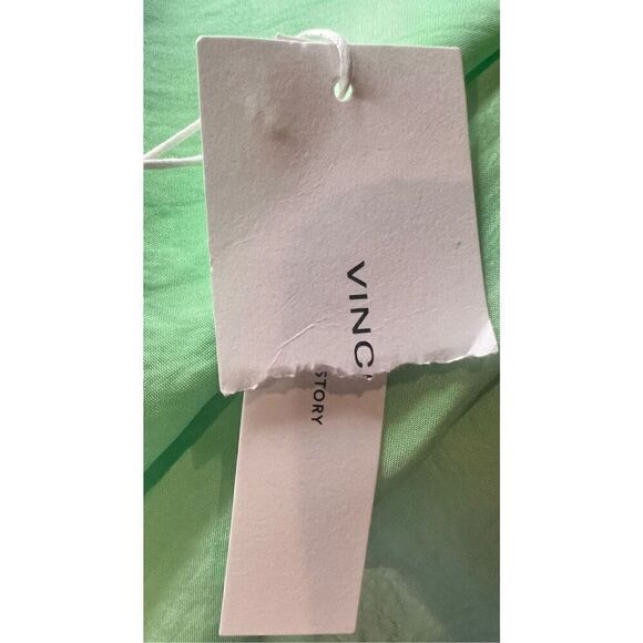 Vince Satin Slip Dress in Lime Green NWT Size Large - Picture 6 of 7
